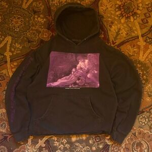 Revenge Hoodie Angel Graphic Black Purple Streetwear Mens S XXX